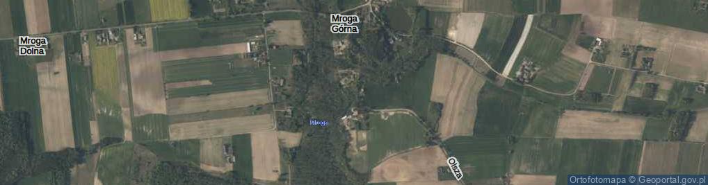 Zdjęcie satelitarne Mroga Górna ul.